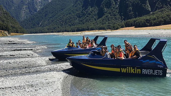 helikoptervlucht en jetboat nieuw-zeeland