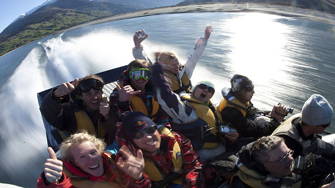 helikoptervlucht en jetboat nieuw-zeeland