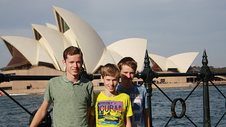 australie familie reis kinderen